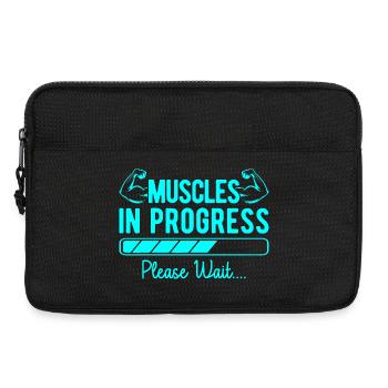 Motivation en forme : muscles du bodybuilder en développement - Sacoche pour ordinateur portable 13 pouces - noir - Devant