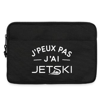 Jet Ski Humour Cadeau Glisse Nautique - Sacoche pour ordinateur portable 13 pouces - noir - Devant