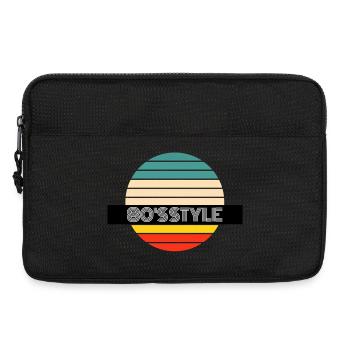 80s Style Retro Vintage Farben Geschenk - Laptoptasche 13" - Schwarz - Vorne
