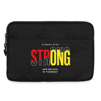 Stay Strong Typo mit Selbstvertrauen - Laptoptasche 13" - Schwarz - Vorne