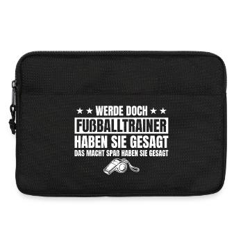 Werde doch Fußballtrainer haben sie gesagt - Laptoptasche 13" - Schwarz - Vorne