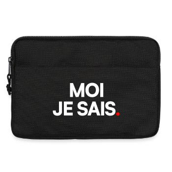 Moi je sais - Sacoche pour ordinateur portable 13 pouces - noir - Devant