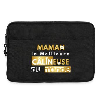 maman câlin version or - Sacoche pour ordinateur portable 13 pouces - noir - Devant