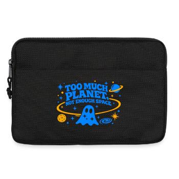 Too Much Planet | Not Enough Space | Electric Blue - Laptoptasche 13" - Schwarz - Vorne