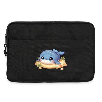 Wal auf Sandbank - Laptoptasche 13" - Schwarz - Vorne