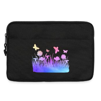 Flower Meadow Watercolors Garden Flowers - Laptop bag 13" - black - Front