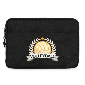 Volleyball Sieg-Abzeichen - Laptoptasche 13" - Schwarz - Vorne