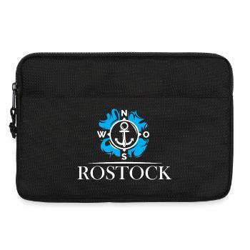 rostock see anker kompass symbol Logo illustration - Laptoptasche 13" - Schwarz - Vorne