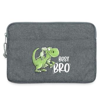 Frères et sœurs Dinosaures I Meilleur frère - Sacoche pour ordinateur portable 13 pouces - gris chiné - Devant
