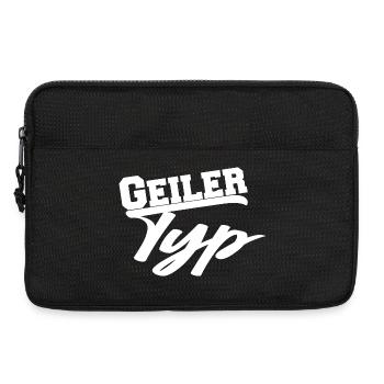 Geiler Typ Mann lustig Geschenk - Laptoptasche 13" - Schwarz - Vorne
