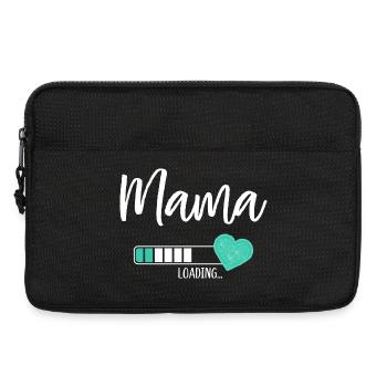 Mama Loading Herz Baby Junge Werdende Mama - Laptoptasche 13" - Schwarz - Vorne