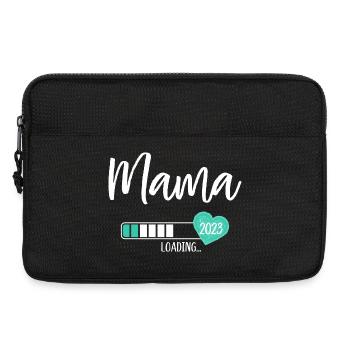 Mama Loading 2023 Herz Baby Junge Werdende Mama - Laptoptasche 13" - Schwarz - Vorne
