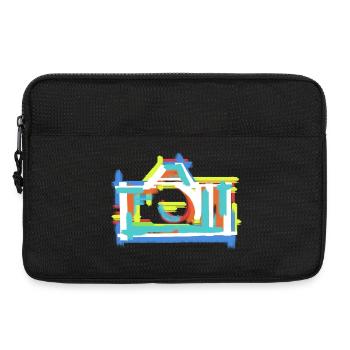 Colorful Vintage Abstract Art Painting Creative - Laptop bag 13" - black - Front
