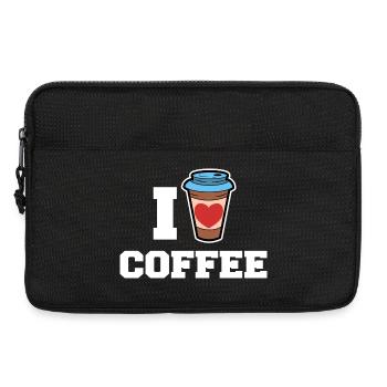 Ich Liebe Kaffee Trinken Kaffeeliebhaber Statement - Laptoptasche 13" - Schwarz - Vorne