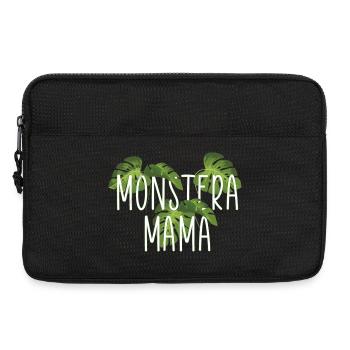 Monstera Mama Pflanzenmama Geschenk Fensterblatt - Laptoptasche 13" - Schwarz - Vorne