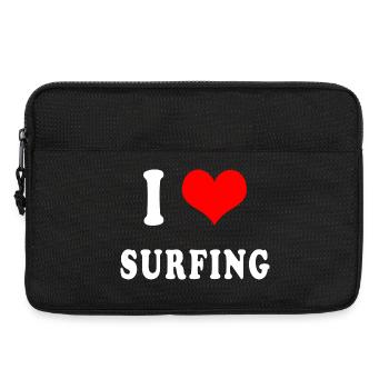 J'adore le surf - Sacoche pour ordinateur portable 13 pouces - noir - Devant