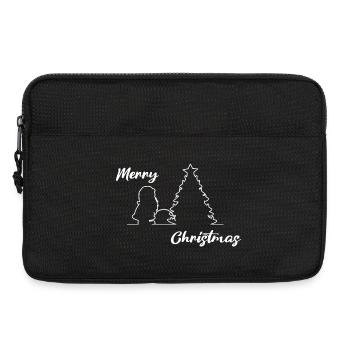 Santa peeing on Tree, Merry Christmas, Weihnachten - Laptoptasche 13" - Schwarz - Vorne