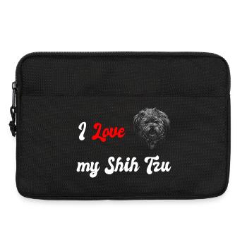 Ich liebe meinen Shih Tzu Hunde Design - Laptoptasche 13" - Schwarz - Vorne