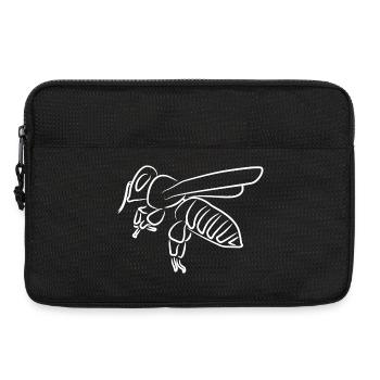 Dessin d’abeilles mellifères - Sacoche pour ordinateur portable 13 pouces - noir - Devant