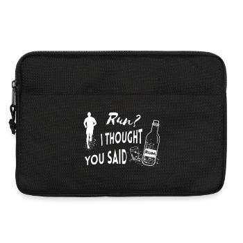 Run I thought you said Rum Funny Quote - Laptop bag 13" - black - Front