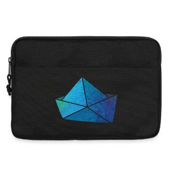 Papierboot Meeresgrund Boot Schiff Meer Kinder - Laptoptasche 13" - Schwarz - Vorne