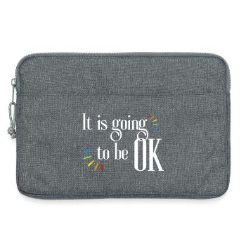 Es wird alles gut Zitat Inspiration und Motivation - Laptoptasche 13" - Grau meliert - Vorne