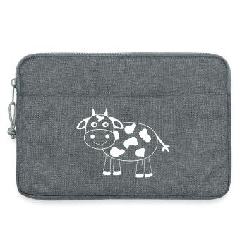Vache - Sacoche pour ordinateur portable 13 pouces - gris chiné - Devant