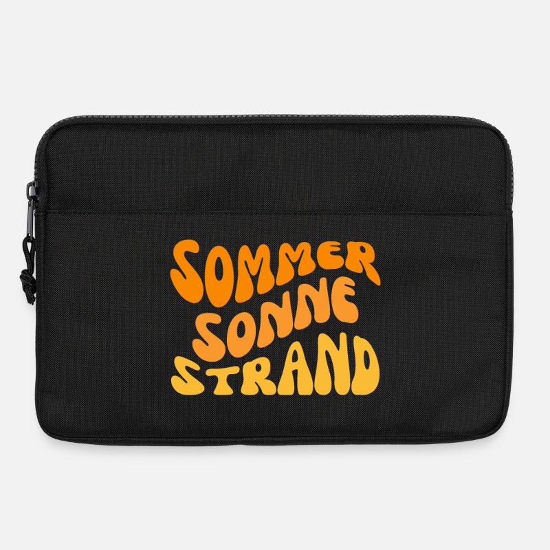 Sommer Sonne Strand Wavy - Laptoptasche 13" - Schwarz