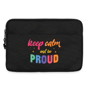 LGBT Pride Month - Ruhe bewahren und stolz sein - Laptoptasche 13" - Schwarz - Vorne