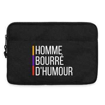 A man full of humour - Laptop bag 13" - black - Front