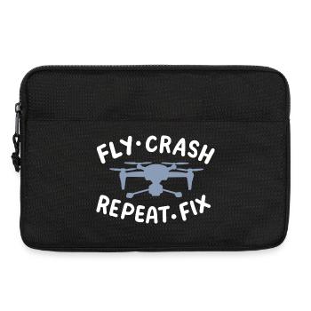 Drohne Pilot Quadrocopter UAV - Laptoptasche 13" - Schwarz - Vorne