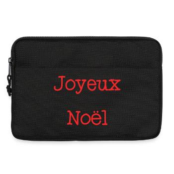 NOËL. JOYEUX NOËL. MERRY CHRISTMAS. NOUVEL AN - Sacoche pour ordinateur portable 13 pouces - noir - Devant