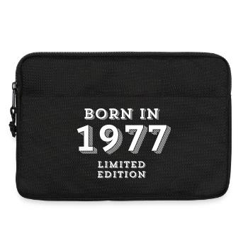 born in 1977, année de naissance, 1977 - Sacoche pour ordinateur portable 13 pouces - noir - Devant