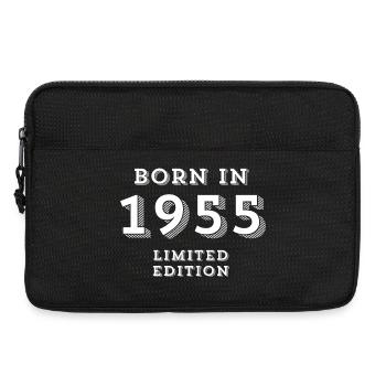born in 1955, year of birth, 1955 - Laptop bag 13" - black - Front