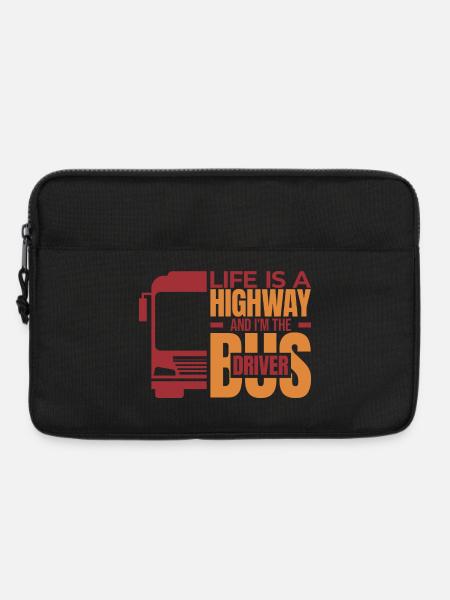 Tiefgründiger Busfahrer Spruch - Laptoptasche 13" - Schwarz