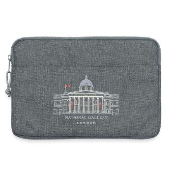 London, Art Museum National Gallery Hand Drawing - Laptop bag 13" - heather grey - Front