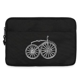 Line Art Bicycle Real Life - Laptop bag 13" - black - Front