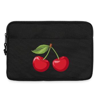 Lebendige Kirsche Illustration - Laptoptasche 13" - Schwarz - Vorne