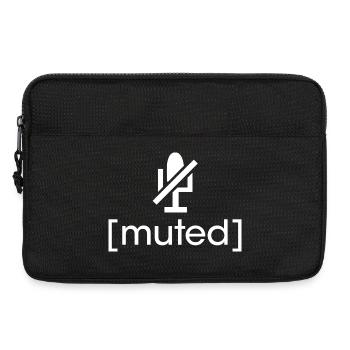 muted gamer - streamer gaming icon - Laptop bag 13" - black - Front