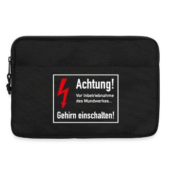 Vor Inbetriebnahme des Mundwerks - Gehirn einsch - Laptoptasche 13" - Schwarz - Vorne