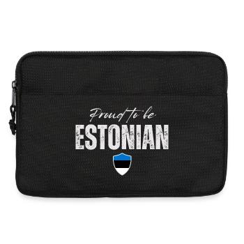 Estonien fier, j’adore l’Estonie - Sacoche pour ordinateur portable 13 pouces - noir - Devant