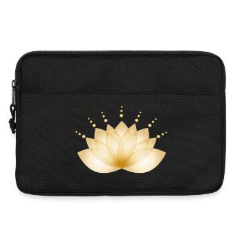 Fleur dorée stylisée de manière transparente - Sacoche pour ordinateur portable 13 pouces - noir - Devant