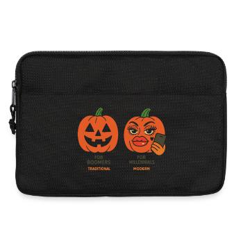 Expressive Halloween Pumpkin Designs - Laptop bag 13" - black - Front