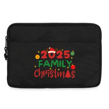 FROHE WEIHNACHTEN, Familienweihnachten 2025 - Laptoptasche 13" - Schwarz - Vorne
