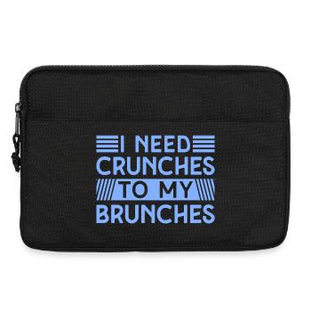 Fitness Motivation Bodybuilder J’ai besoin de crunches - Sacoche pour ordinateur portable 13 pouces - noir - Devant