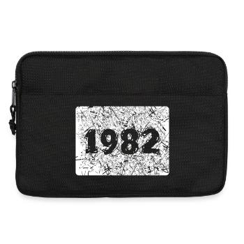 Année rétro 1982 avec design de démolition - Sacoche pour ordinateur portable 13 pouces - noir - Devant