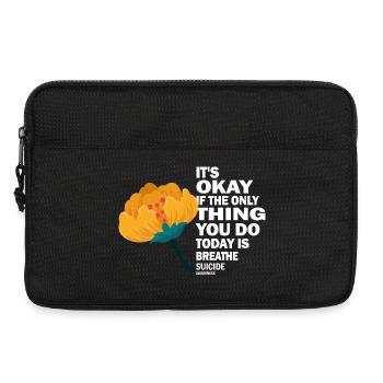 Es ist in Ordnung, wenn das Einzige, was der Atem ist, ist - Laptoptasche 13" - Schwarz - Vorne