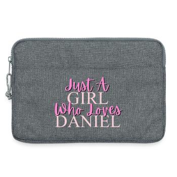 Conception de citation girly inspirante - Sacoche pour ordinateur portable 13 pouces - gris chiné - Devant
