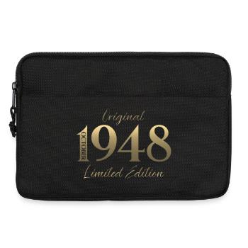 77. Geburtstag Original Oktober Jahrgang 1948 - Laptoptasche 13" - Schwarz - Vorne