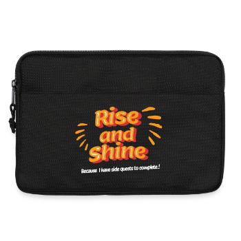 Rise and Shine : T-shirt Side Quest - Sacoche pour ordinateur portable 13 pouces - noir - Devant